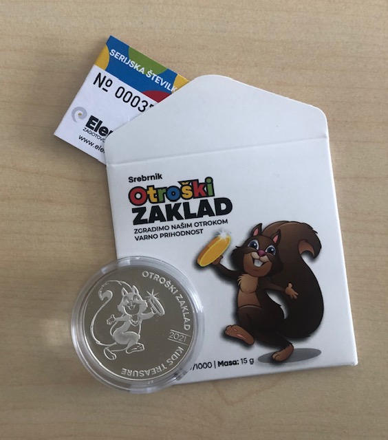 Srebrnik Otroški zaklad - 15g